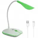 Настільна лампа JX-880 для школяра акумуляторна дитяча від USB 1200 мАч зелена