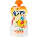 Пюре Агуня Яблуко-персик фруктове гомогенізоване стерилізоване для дітей від 6 місяців 90 г