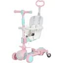 Дитячий 5 в 1 біговел JR 3-108 з батьківською ручкою рожевий