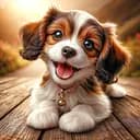 Дерев'яний фігурний пазл Цуценя (ver 1), А4, Дерев'яна коробка 100 елементів