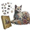 Пазл деревянный Киса Бусинка, А3, 200 элементов, Картонная коробка