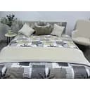 Комплект постельного белья Ecotton полуторный 2125314 Листья на бежевом (24287)