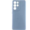 Чехол TPU GETMAN Liquid Silk Full Camera для Samsung Galaxy S22 Ultra Голубой / Lilac Blue
