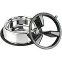 Миска для собак і котів Croci Slow Eating 2 in 1 металева з пластиковим дільником 27 см 