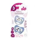 Пустышка Nip Моя семья № 3, силиконовая, 16-32 мес., 2 шт., синий с голубым (31005)