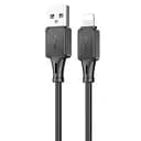 Кабель Hoco X90 Cool silicone PD charging data cable for iPhone чорний