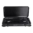 Настільна газова плита Sokany SK-6002B 2 конфорки 4.4 кВт під балонний газ для Чорний