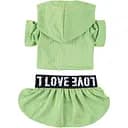 Костюм для тварин Ginger L Love кофта та спідниця зелений Д-15.5 ОГ-46 см ОШ-37 см