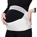 Регулируемый эластичный пояс бандаж для беременных и послеродовой XXL White (16550)
