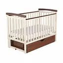 Кроватка Бук Мечта DS-302 с ящиком и маятниковым механизмом ванильно-ореховый