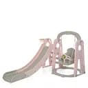 Дитяча гірка-гойдалка BAMBI YG2020-1-8 з баскетбольним кільцем, ш153-г195-в113см, рожева