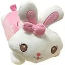 Детская мягкая игрушка Зайка Bambi L1122(Pink) с пледом 60 см