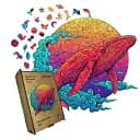 Деревянный пазл Цветной Кит, А5, Деревянная коробка 35 элементов