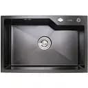 Кухонна мийка Platinum Handmade PVD з нержавіючої сталі 3 мм прямокутна 65x43x22 см чорна (000033648)