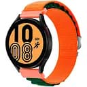 Ремінець для Xiaomi Amazfit GTS 22e34 mini - оранжево-темно-зелений Watchbands NormalCloth Wave ширина кріплення 20мм нейлоновий (W26-3WB59545445)