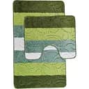 Набір килимків для ванної Vezzer Color line 60x100 та 60x50 см оливковий (VZC02271)