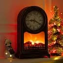 Декоративный новогодний светильник камин-часы Yiwu с LED-подсветкой USB CR-3-5 