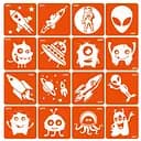 Набор трафаретов для био-папы Monsters and rockets monsters-and-rockets-16