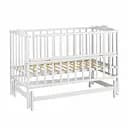 Кроватка детская Анастасия-2 с шарнирно-подшипниковым механизмом и откидной боковиной бук серый