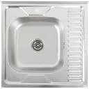 Кухонная мойка Рlatinum Декор 6060 L из нержавеющей стали 0.7 мм квадратная 60x60 см (SP000000389)