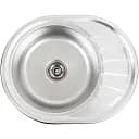 Кухонная мойка Рlatinum Декор 5745 из нержавеющей стали 0.4 мм овальная 57x45 см (000009228)