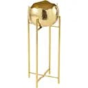  Кашпо підлогове з ніжками ваза свічник J-LINE металева 45 см  золото (35949)