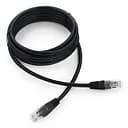 Патч-корд 3 м, UTP, черный, Cablexpert, Cat.5e, CCA, PVC (PP12-3M/BK)