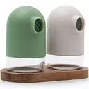 Набор для соли и перца Мамин посуд Марсо с подставкой бело-оливковый (УТ-00092679)