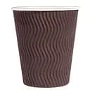 Стаканы одноразовые PRO service Riple, бумажные, 250 мл, 20 шт., коричневые
