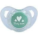 Пустышка силиконовая Baby Team классическая, зеленая (3104)