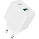 Мережевий зарядний пристрій Hoco CS12A QC3.0 1 USB швидке заряджання білий