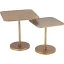 Кавовий столик J-line з квадратною стільницею темно-золотий (45952)