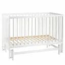 Детская кроватка Сказка-2 с шарнирным механизмом и выдвижной палочкой белый