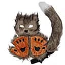 Набор детский для квадроберов "Лисица" NK-105(Brown) маска, лапы, хвост