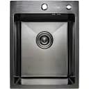 Кухонна мийка Platinum Handmade PVD HSBB з нержавіючої сталі 3 мм прямокутна 40x50x22 см чорна