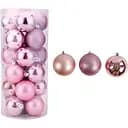 Набір новорічних прикрас 20 іграшоккульок рожевого кольору (161630)