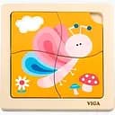 Деревянный мини-пазл Viga Toys Бабочка 4 элемента (50136)