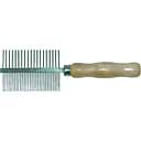 Гребінець для котів та собак Croci Vanity двосторонній з дерев'яною ручкою 17.5x5.3 см (C6BI0114)