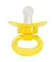 Пустушка силіконова Курносики, кругла, від 12 міс., жовтий (7038 12+жовт)