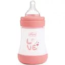 Пляшка для годування Chicco Perfect 5 Love із силіконовою соскою 150 мл рожева (20211.11.40)