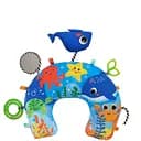 Коврик-подушка для новорождённого 63633-2 с подвесками, зеркальцем, погремушкой и шуршалкой– синий