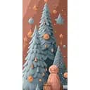 Картина по номерам "Сказочные елки" 16508-AC 40х80 см