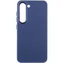 Шкіряний чохол Bonbon Leather Metal Style для Samsung Galaxy S23 Синій / Navy blue