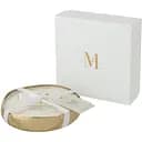 Свеча J-line ароматическая в металлической золотой шкатулке аромат амбра ваниль кедр диаметр 20 см Бельгия (16135)