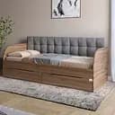 Детская односпальная кровать Lion Л-7 с ящиками и ламелями 90x200 см Лили-95 Дуб ливорно (Lion-041091)