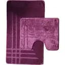 Набір килимків для ванної Vezzer Standart 60x100 та 60x50 см бордовий (VZS4034)