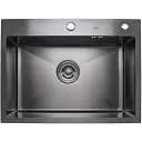 Кухонна мийка Platinum Handmade PVD 600х450х220 з нержавіючої сталі 3.0 мм прямокутна 60x45 см чорна