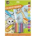 Розмальовка Grafix Зоопарк А4 з олівцями 5 аркушів (150075_1)