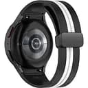 Ремешок для Samsung Galaxy Watch FE - черно-белый ширина крепления 20мм силикон Watchbands Cls-line-black (FEWB49295243)