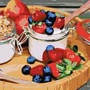 Набор для росписи по номерам Мороженое с клубникой, Strateg, 40x40 см, SK042